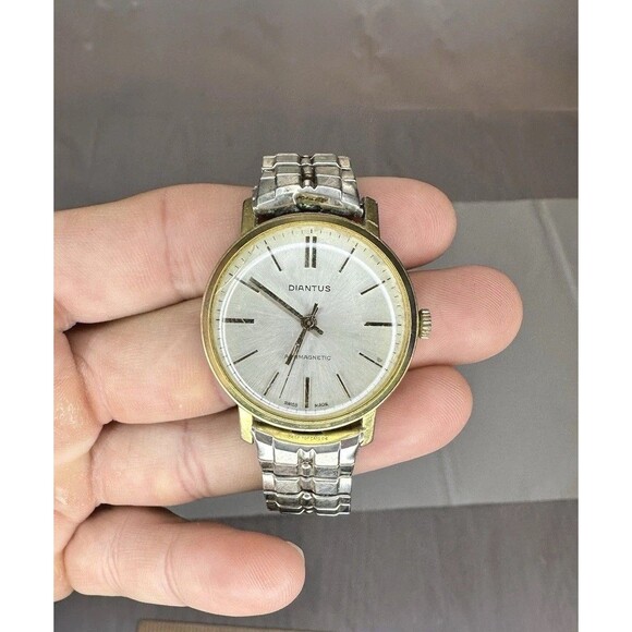 Diantus Other - Vintage Swiss Made Watch Diantus Antimagnetic Stainless Steel Band 1960s VTG